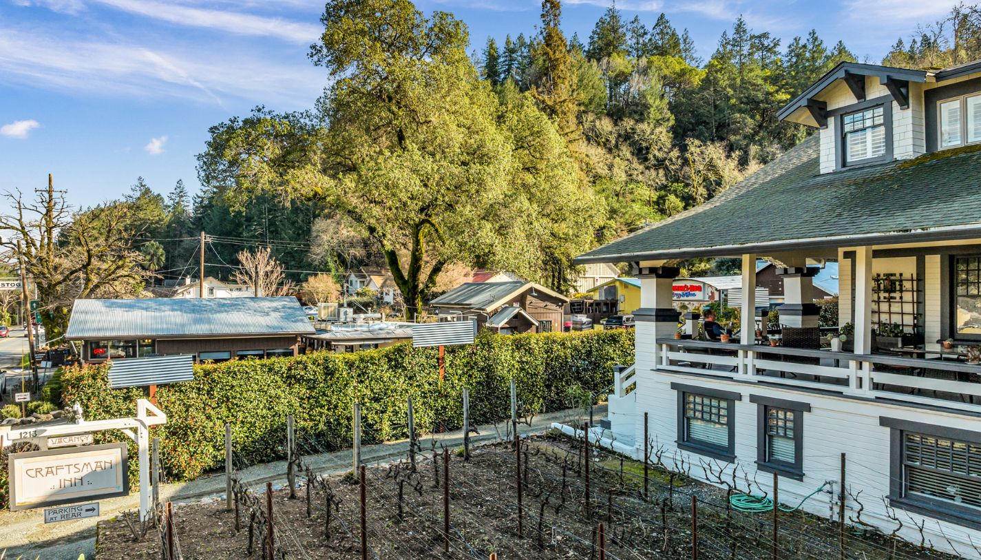 Crafstman Inn exterior in Calistoga