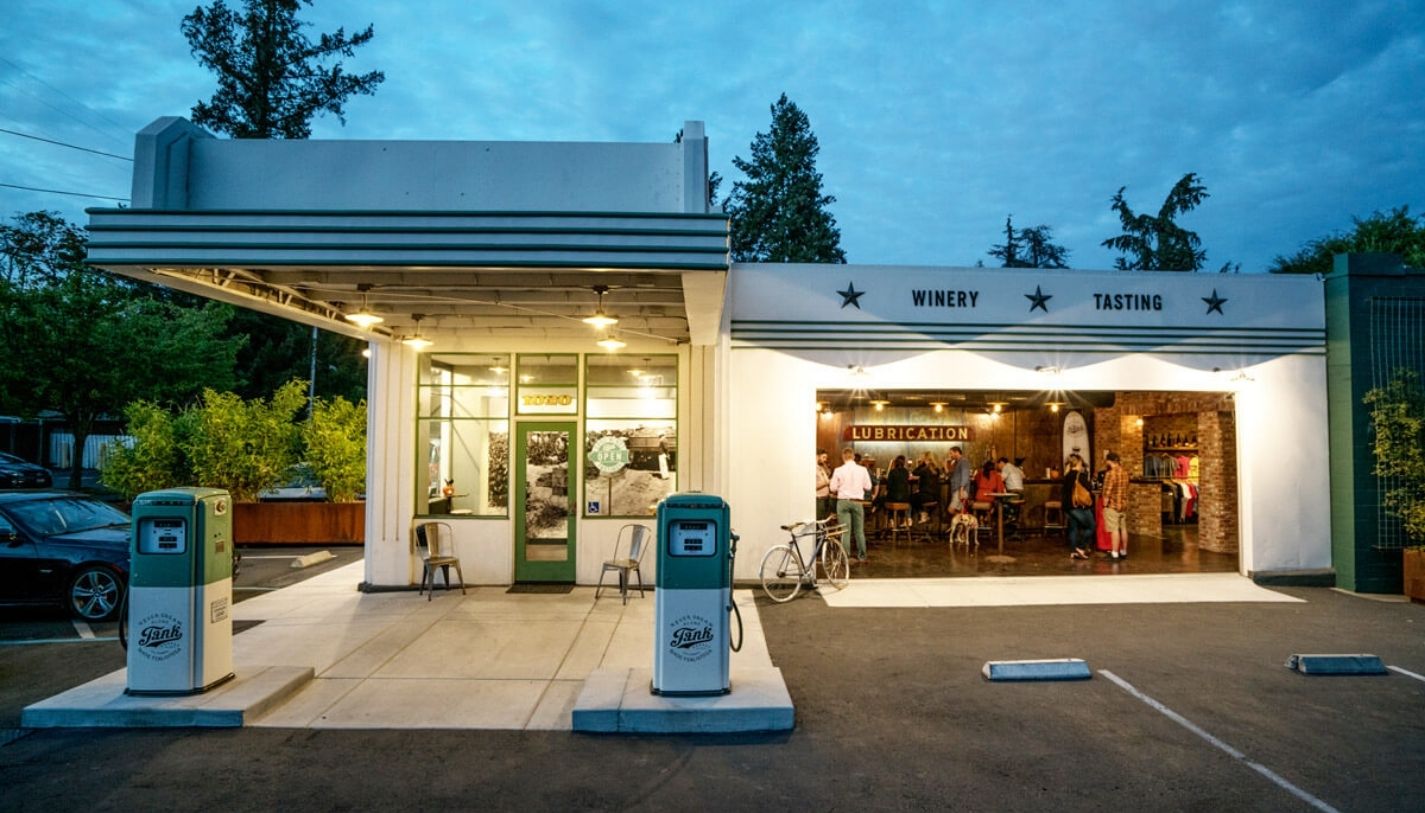 Exterior of Tank Garage Winery in Calistoga
